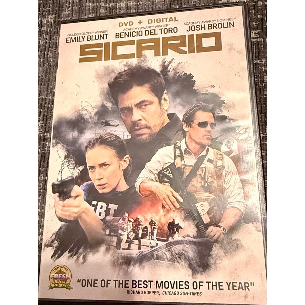 Lionsgate Sicario DVD Movie Emily Blunt Benicio Del Toro Action Thrill
